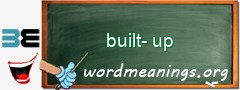 WordMeaning blackboard for built-up